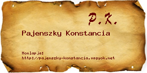 Pajenszky Konstancia névjegykártya